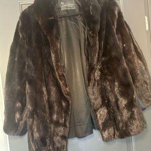 Majestic Dark Brown Teddy Jacket